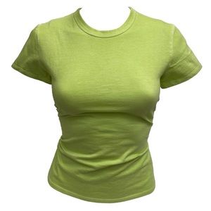 Vintage Wash Stretch Lime Green Tee Shirt